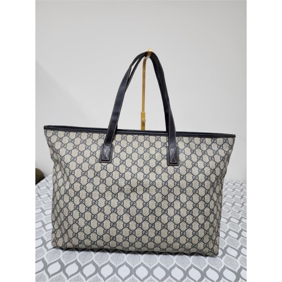 Authentic Gucci GG Supreme Tote Bag Beige/Dark brown - Picture 4 of 15